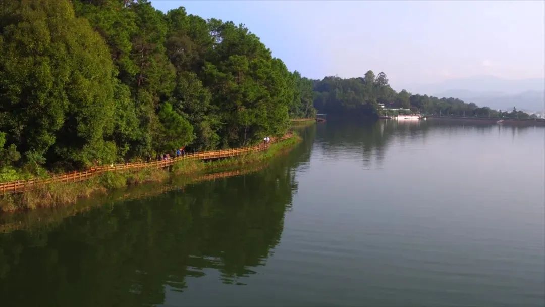 源源不断地注入洗马河水库在泵机的牵引下来自大中河水库的水流发出