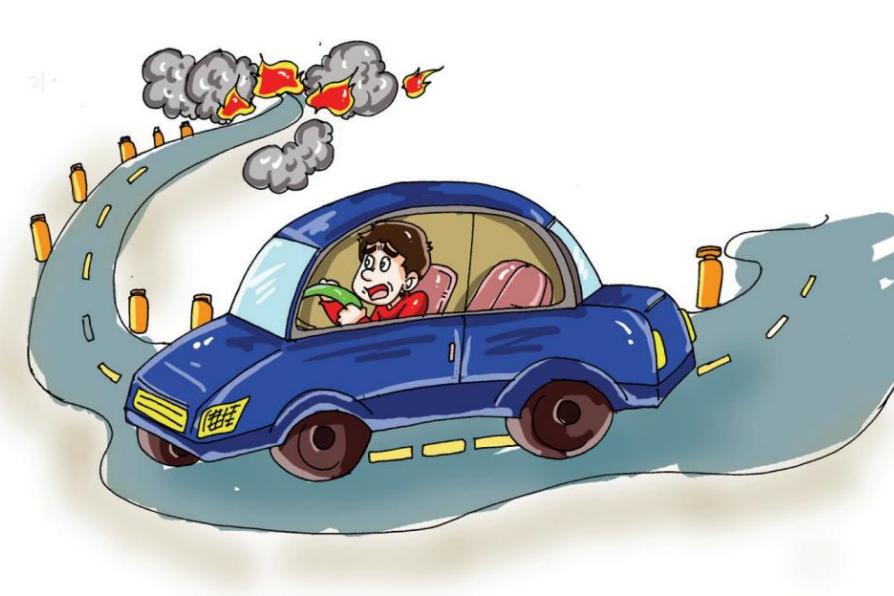 当驾驶车辆在隧道里通过时,发现前方有异常火光和烟雾,应当马上刹车