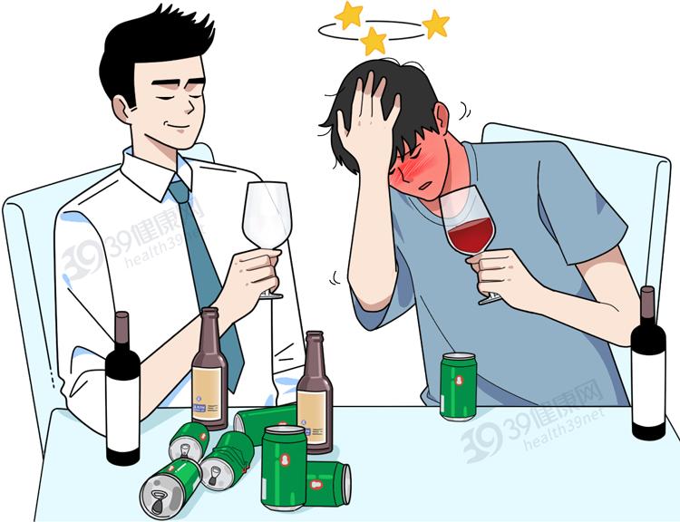 在酒桌上有2类人,一类是千杯不醉,喝完面不改色,另一类是喝完就脸红