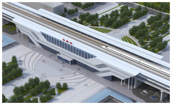 雏形已现!沪苏湖铁路练塘站首秀来咯