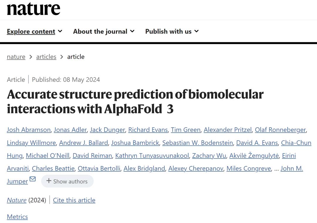 知耕PI专辑｜AlphaFold 3 预测了所有生命分子的结构和相互作用