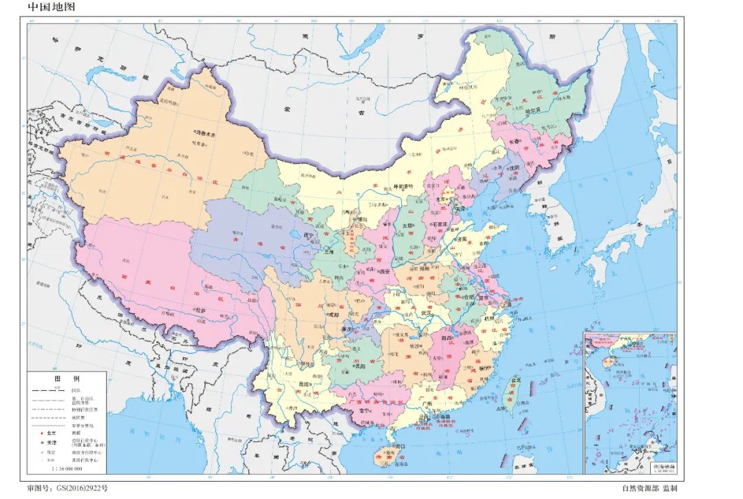 中国邻国地图放大图片
