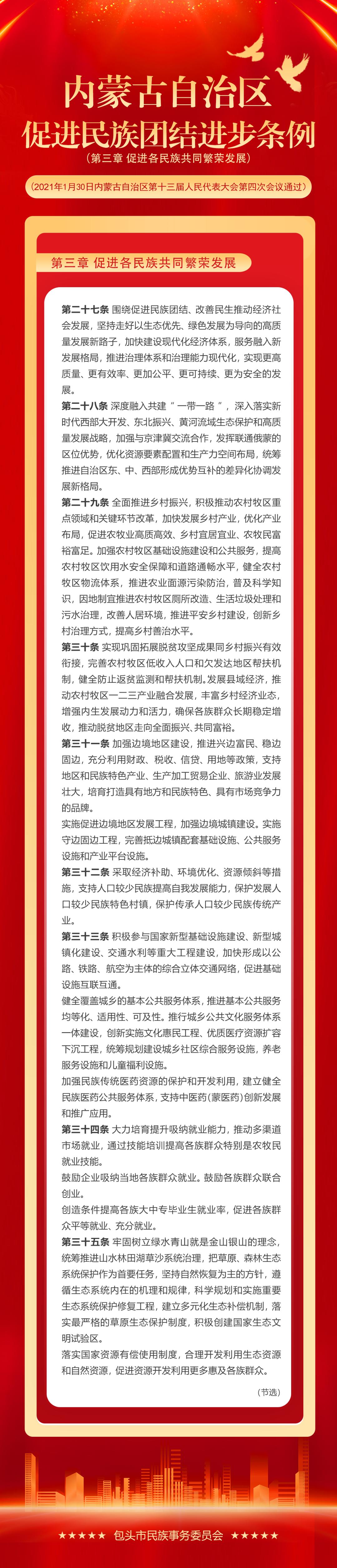 民族政策宣传月丨《内蒙古自治区促进民族团结进步条例》(第三章)