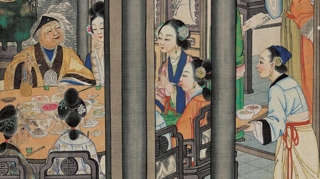 《红楼梦图册》(局部)孙温 清 旅顺博物馆藏康熙曾六下江南,次次拜访