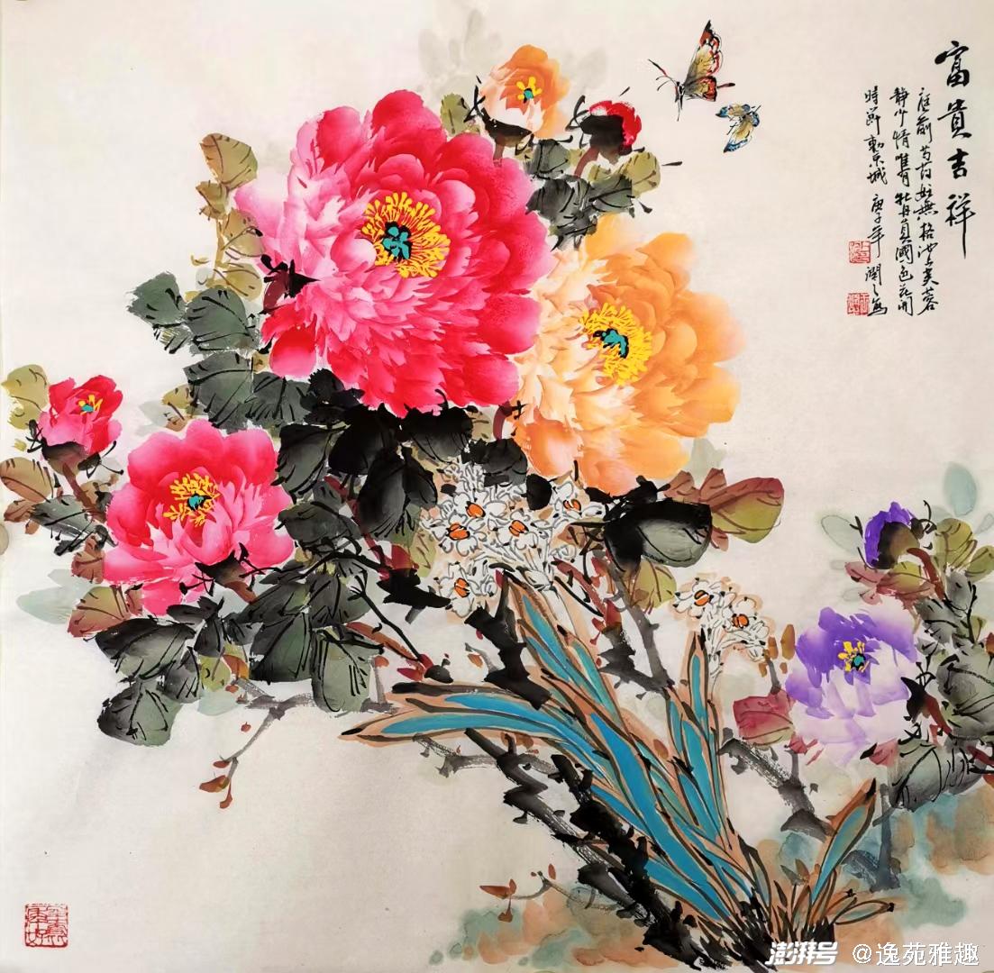 王润之牡丹:水墨丹青,国色天香,雅致唯美,诗意绽放_澎湃号·湃客_澎湃新闻-The Paper