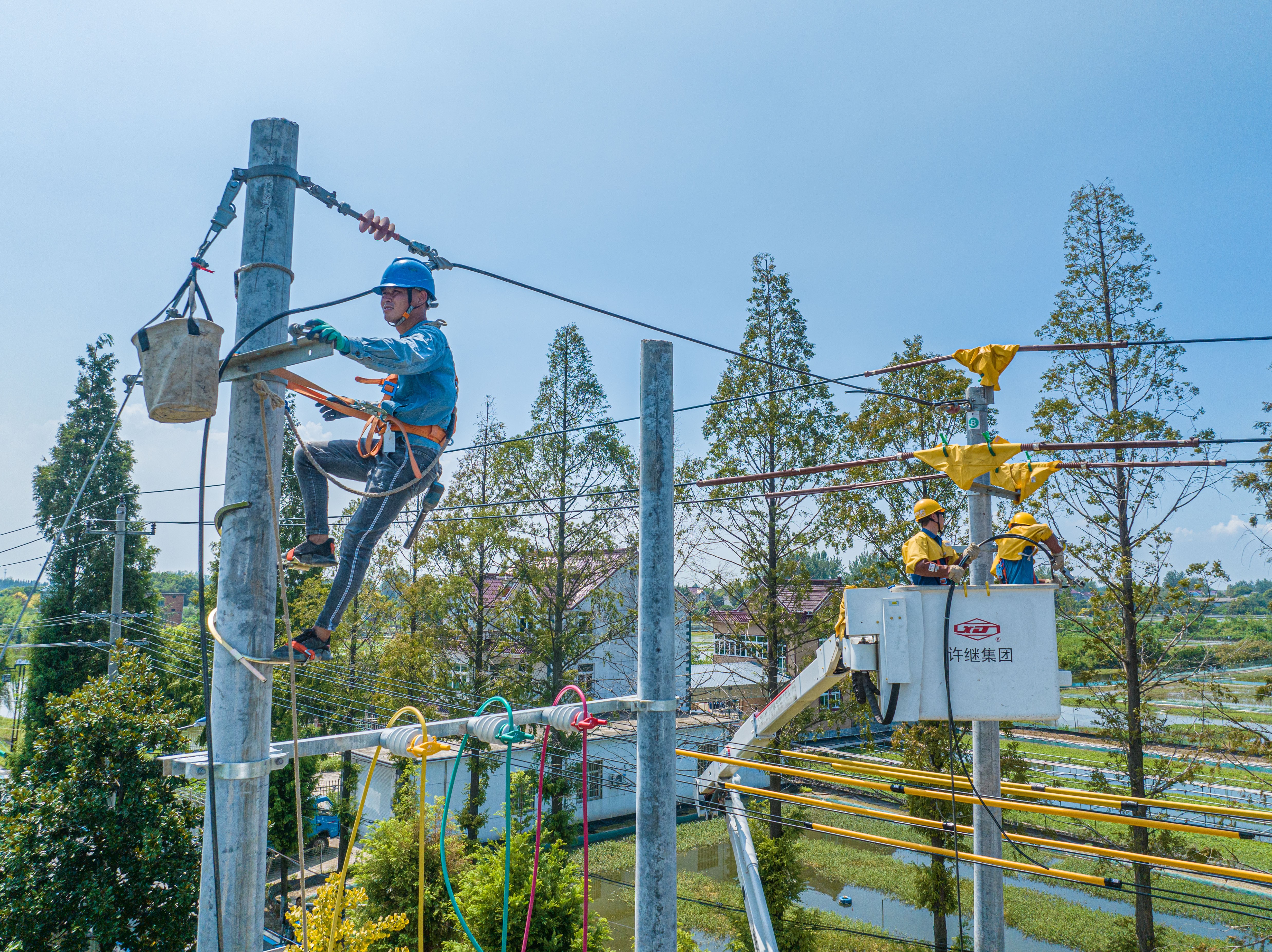 当涂县湖阳镇与高淳区淳溪街道相毗邻,由于省级行政区划分布,两地配电