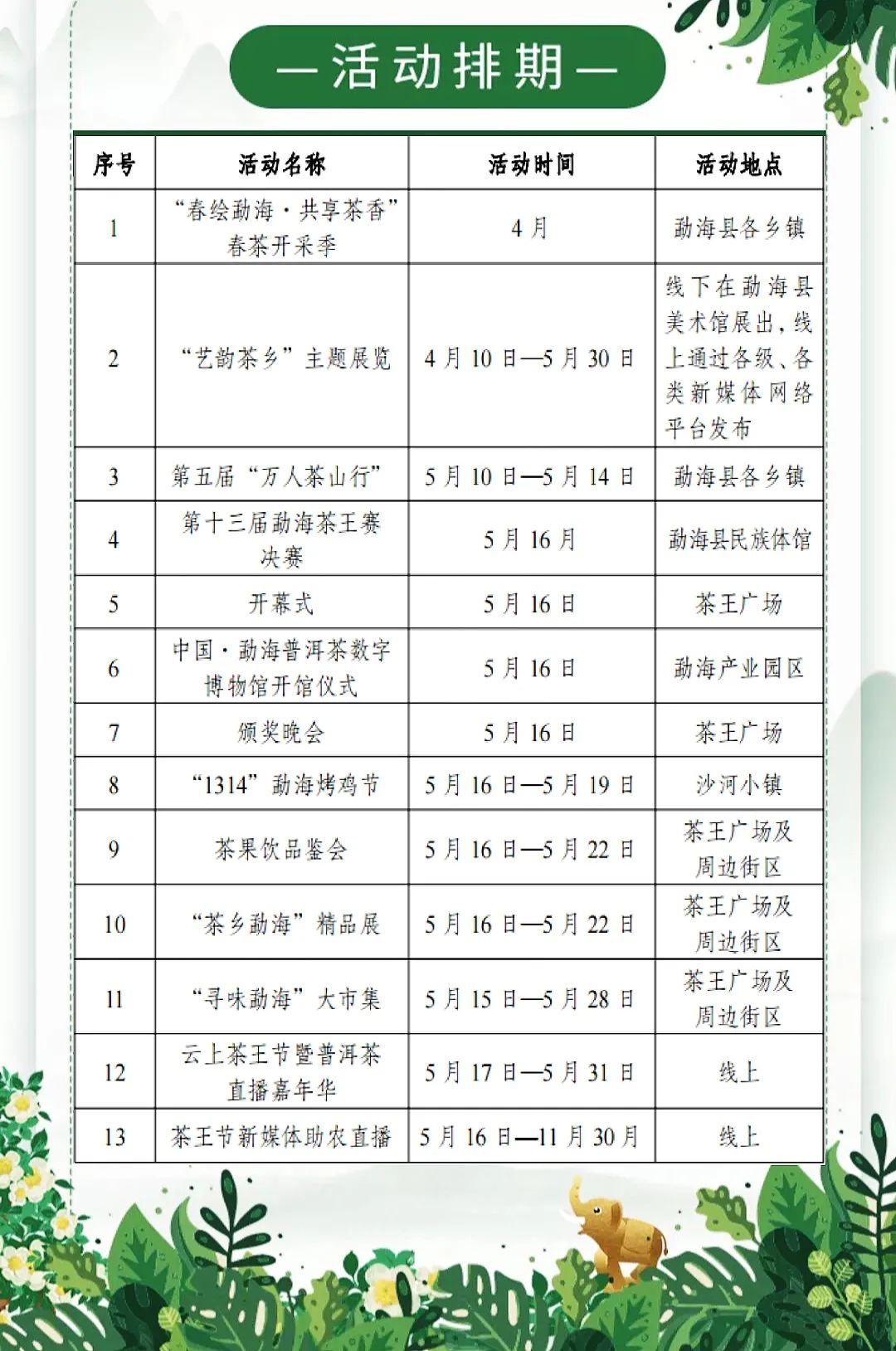 带您体验有一种叫云南的生活 喝勐海茶·享勐海味