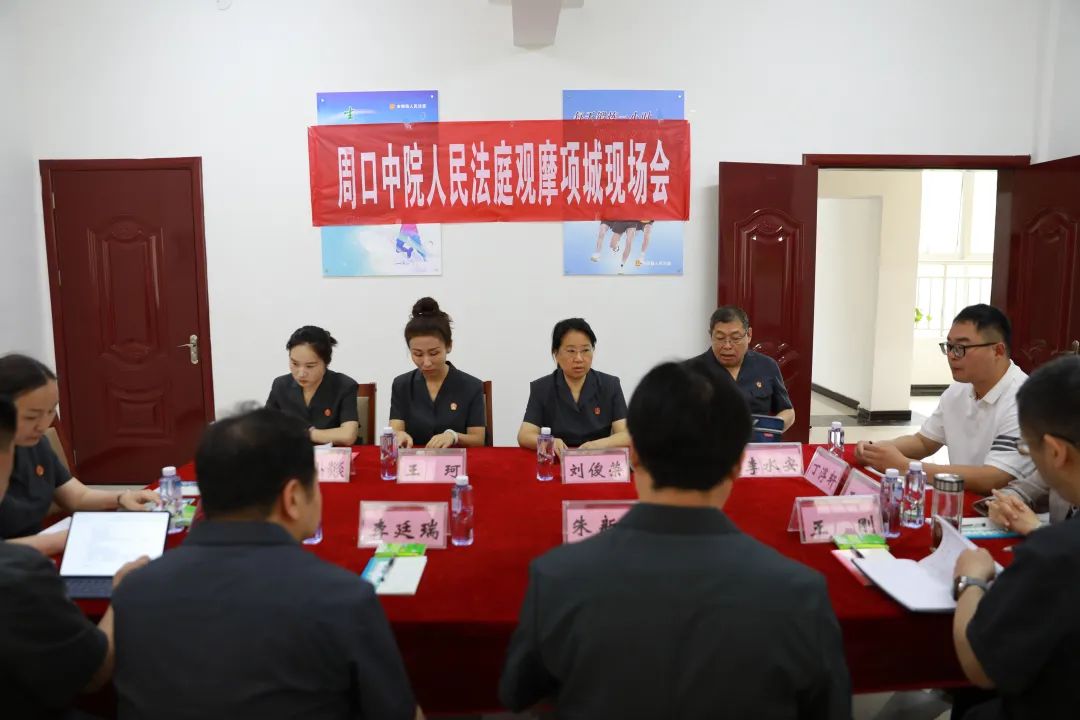 周口中院副院长刘俊荣带队到项城法院南顿法庭观摩指导