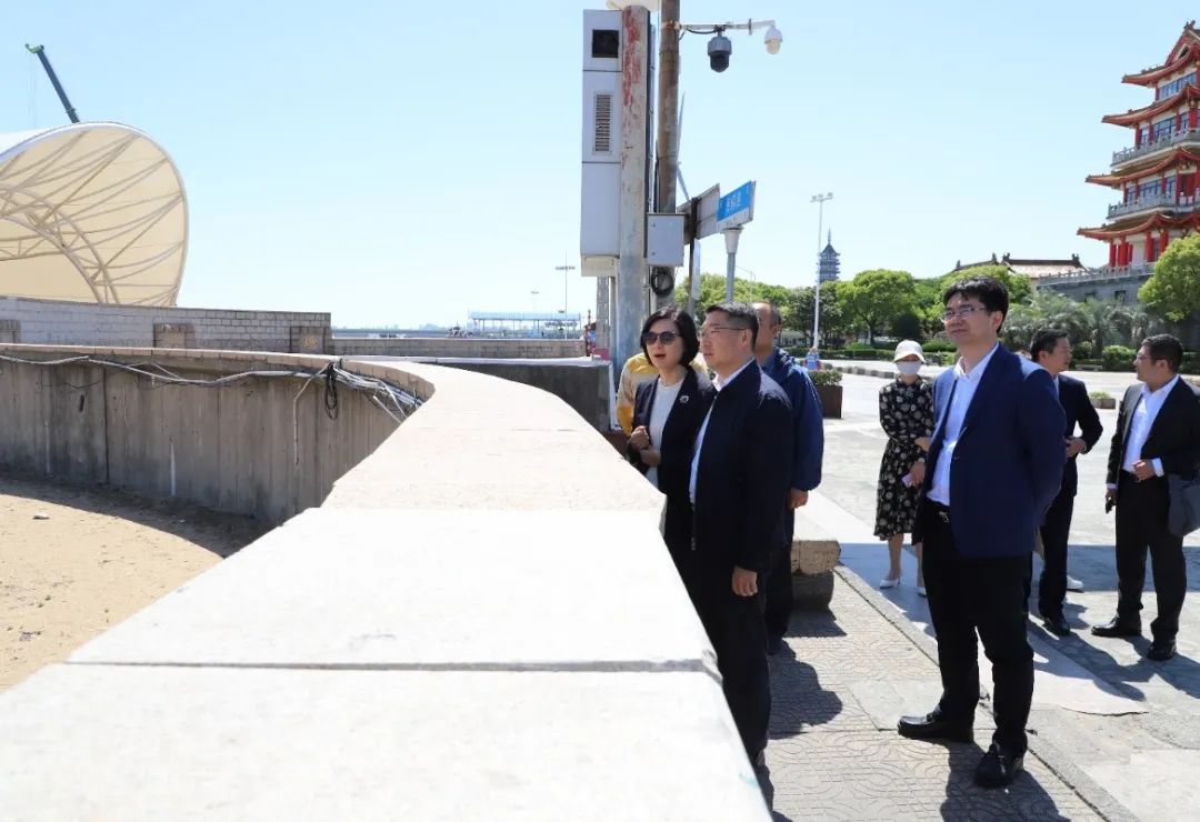 田哲一行实地检查了渔人码头项目和滨海海洋生态保护