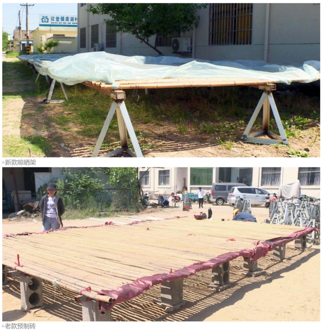 据了解,张单村大蒜种植面积1280亩,全村已推广2500个新型大蒜晾晒架