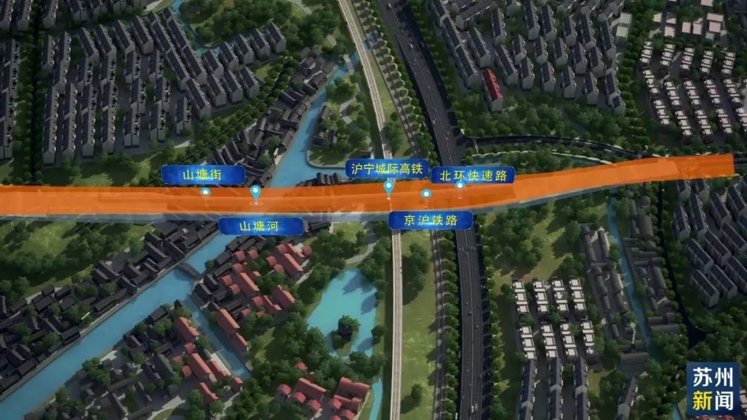 去年6月,苏州市区桐泾路北延工程建成通车,阻隔苏州南北片区的这一"