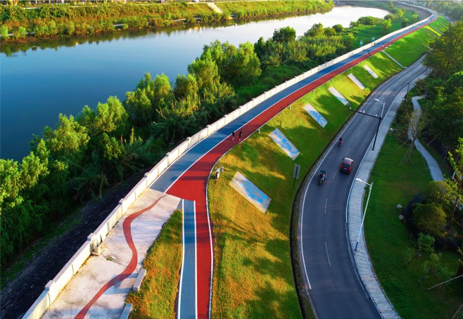 余杭苕溪骑行绿道从良渚时代起,余杭先民始终是杭州这片土地上的治水