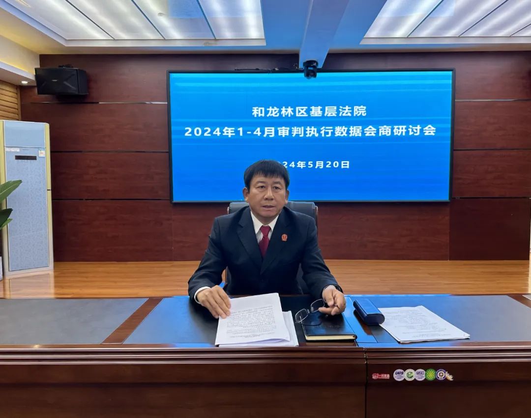 和龙林区基层法院召开审判执行数据会商研讨会
