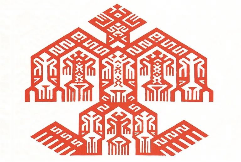 从海南馆藏的黎锦来看有不少黎族妇女的筒裙上织着蛙纹图案过去黎族