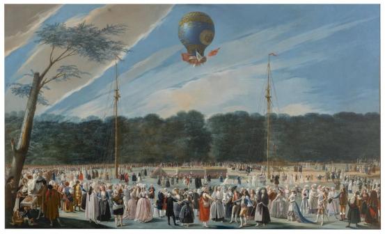 《阿兰胡埃斯的孟格菲气球升空》安东尼奥·卡尼塞洛·曼斯奥 1784