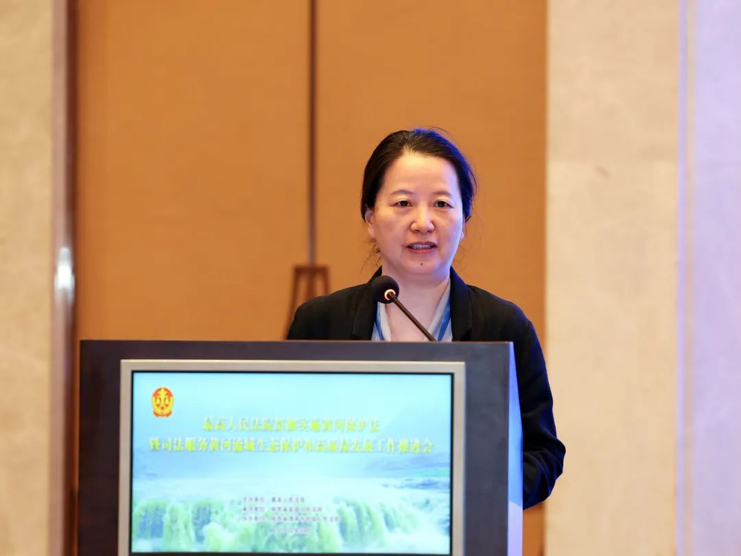 最高法党组成员,副院长杨临萍主持会议.