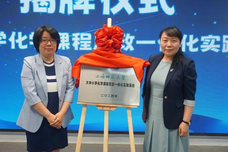 在活动现场,上海师范大学与卢湾中学倾力打造的大中小学化学课程思政