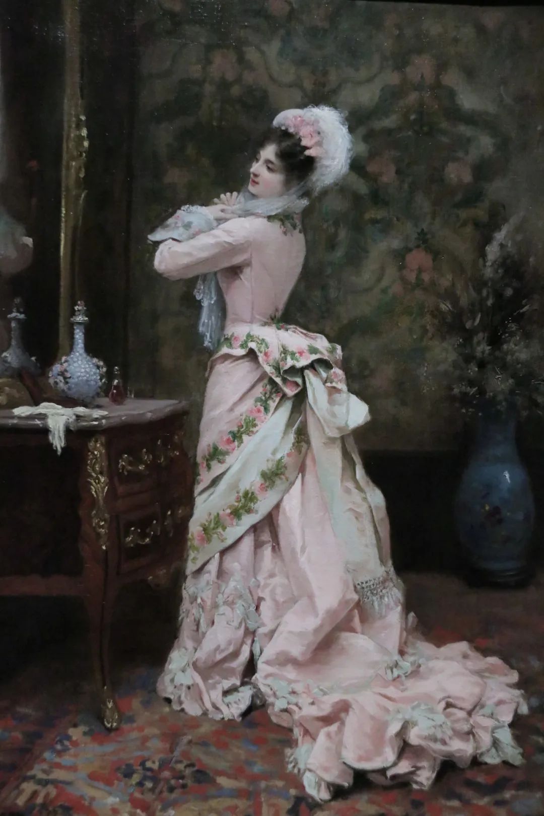 1877年这幅画我真的超爱,以前经常在小说中读到她玫瑰般的脸庞,而