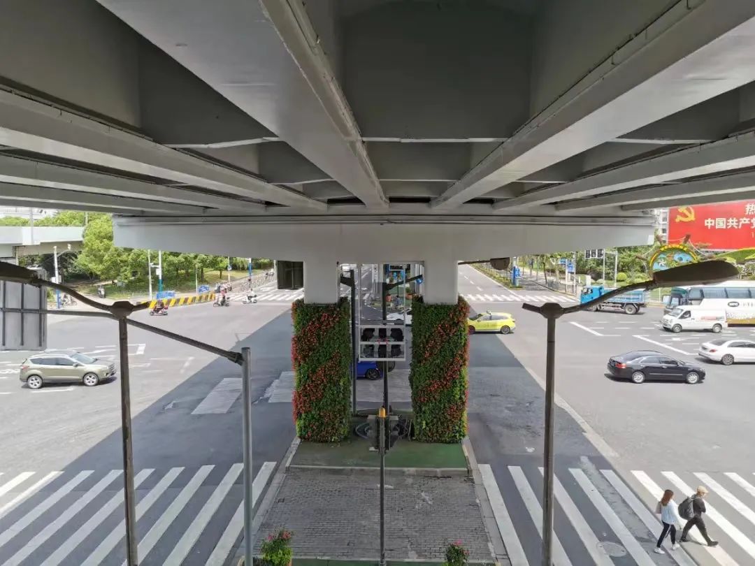 轨道交通专项对逸仙路,同济路高架桥面,同济路高架底部,吴淞大桥(桥面