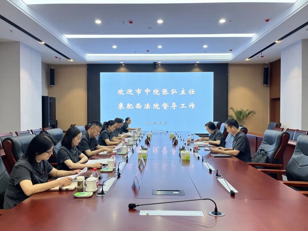 市中院党组成员,政治部主任张弘到肥西法院督导工作