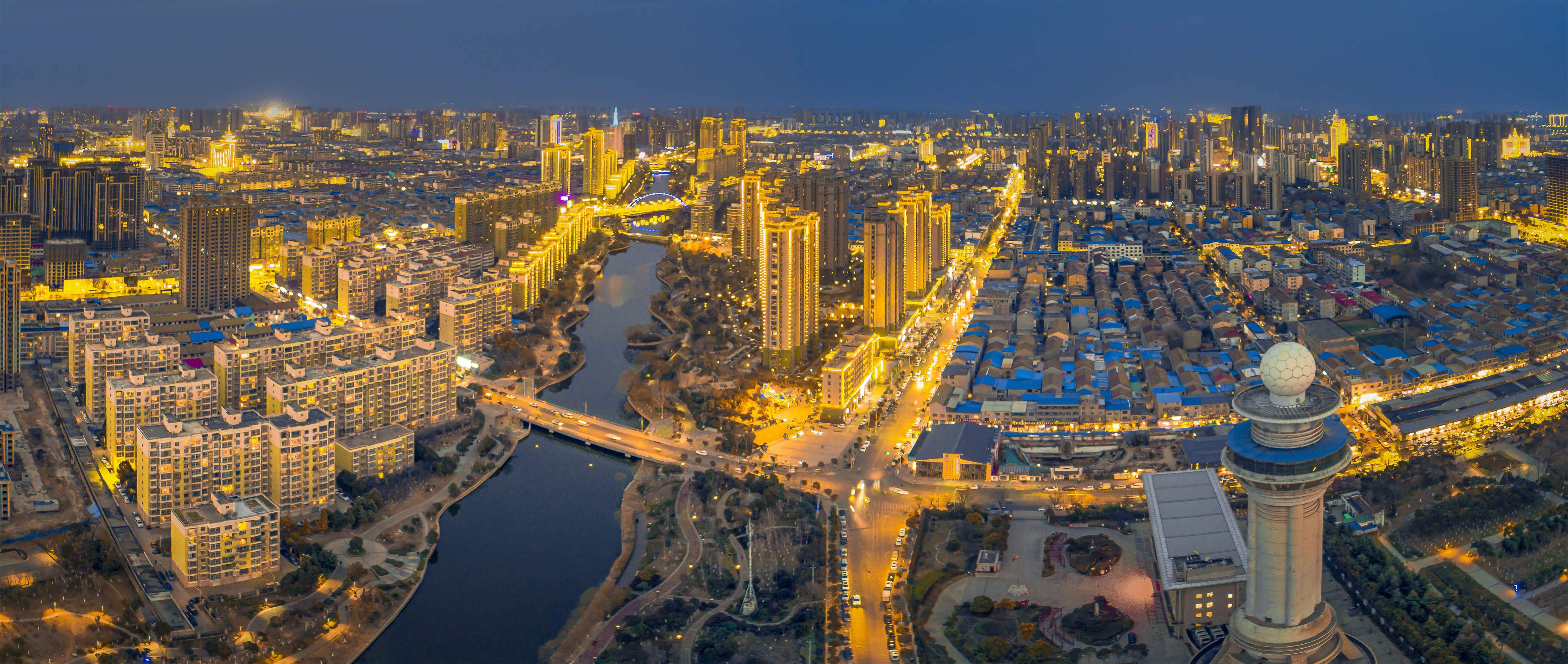 菏泽夜景图片 市区图片