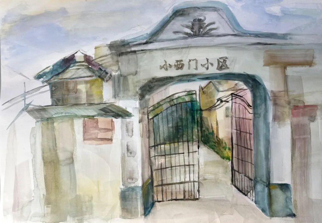 参与的学生们利用课余时间提前搜集了关于老城厢的资料,以小报,手绘