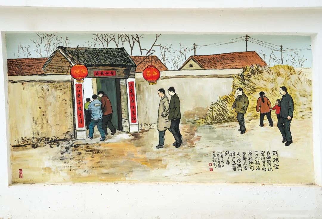 乡村墙绘勾起浓浓乡情 一笔一划绘出文明乡风