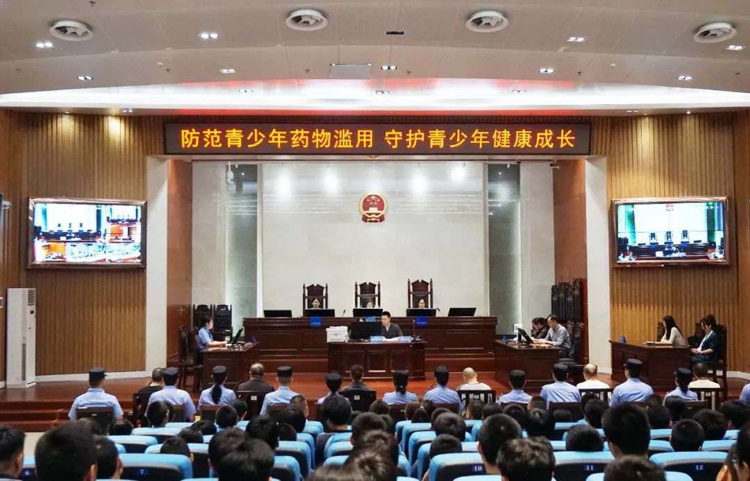 26国际禁毒日来临之际,临湘法院公开开庭审理并当庭宣判何某广等6人