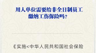 用人单位需要给非全日制员工缴纳工伤保险吗？