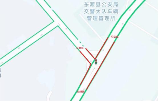 东江路交深业路路口处4.205国道2766公里600米(灯塔镇梨园村路口)5.