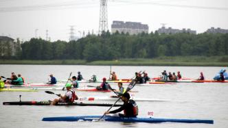 江苏苏州：皮划艇比赛，喜迎奥运会