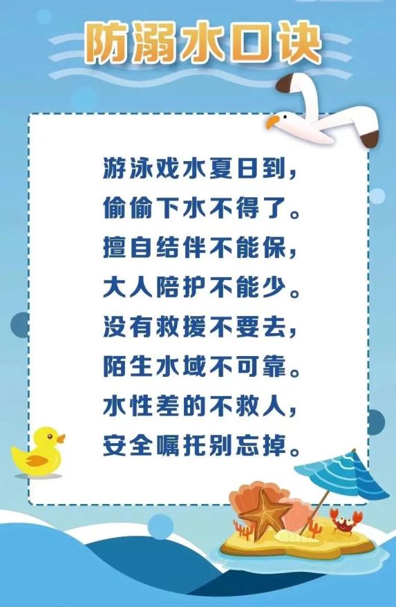 做到防溺水四不要(1)不要在没有家长陪同下私自下水游泳;(2)不要在