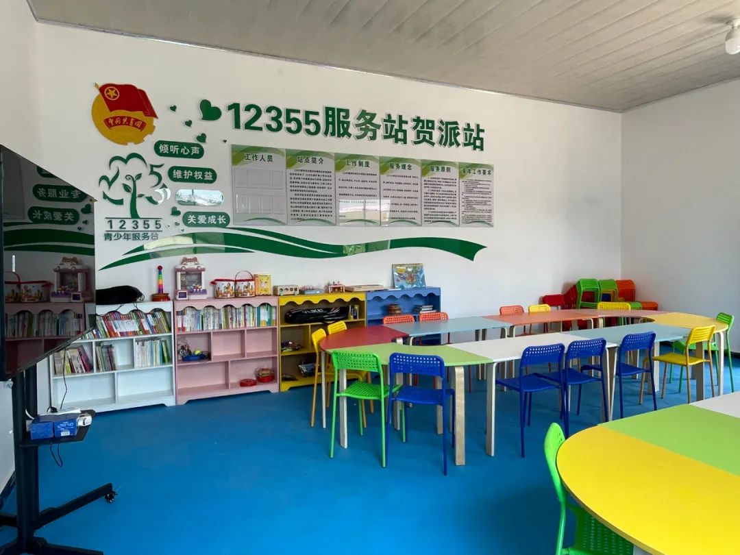 12355服务站(已建成)新村完小心理辅导室拟建成的效果图长按识别小