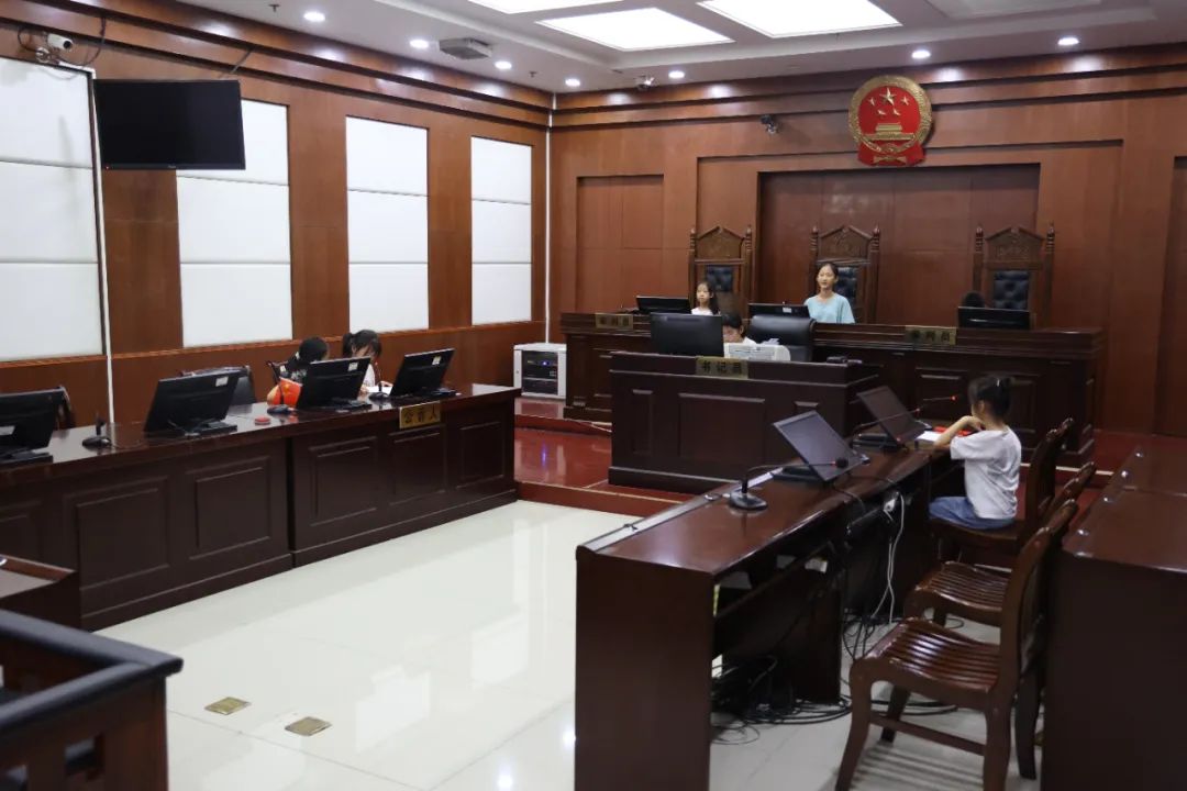 法庭纪律,"检察官"与"律师"展开辩论,"证人"被传唤到庭,"被告人"认罪