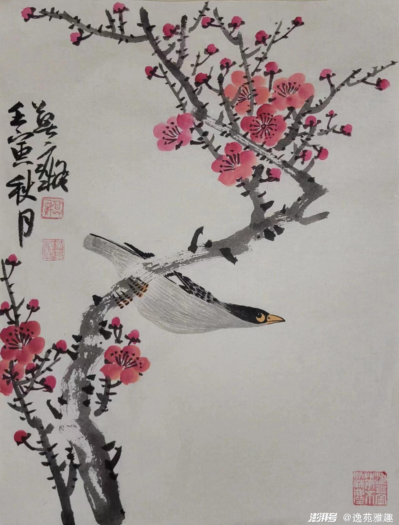 莫痴书画艺术:笔墨古朴,书法精妙,花鸟传神