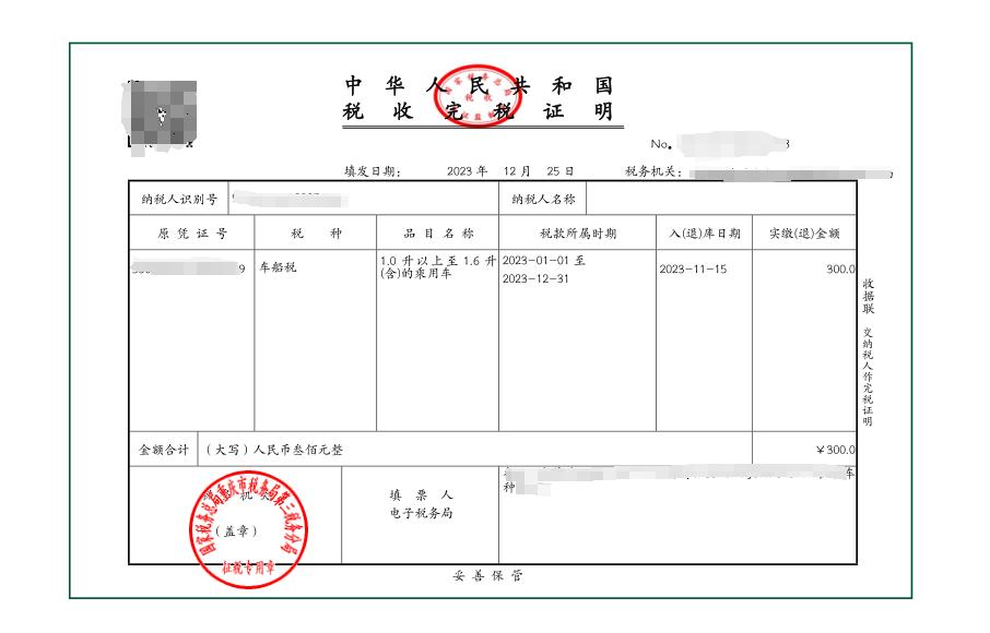 增值税完税证明图片图片