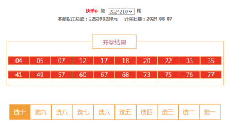 8月7日福彩开奖公告