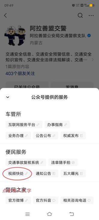 02第二步点击视频快处,在弹窗页面输入手机号码,点击立即报警