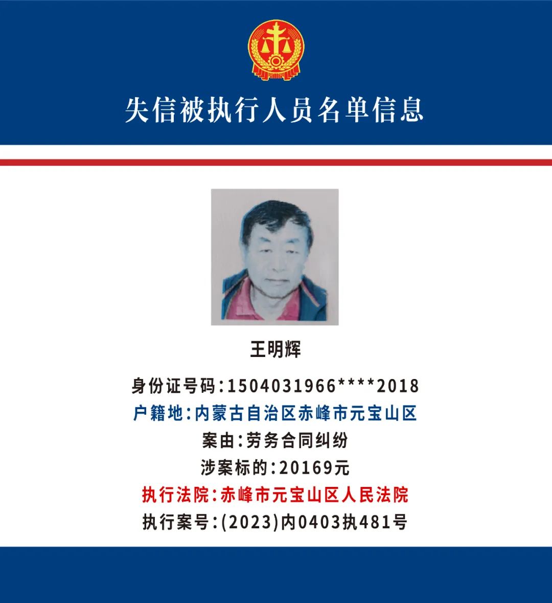 【诚信建设】全市法院失信被执行人名单(八)