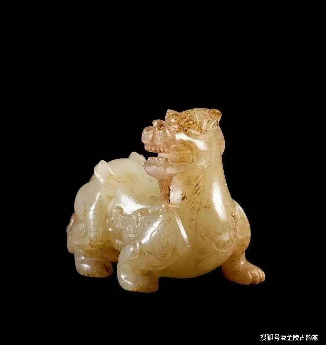 中国 人物刻 和田玉 白玉 童子 細密彫