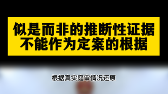 似是而非的推断性证据，不能作为定案的根据