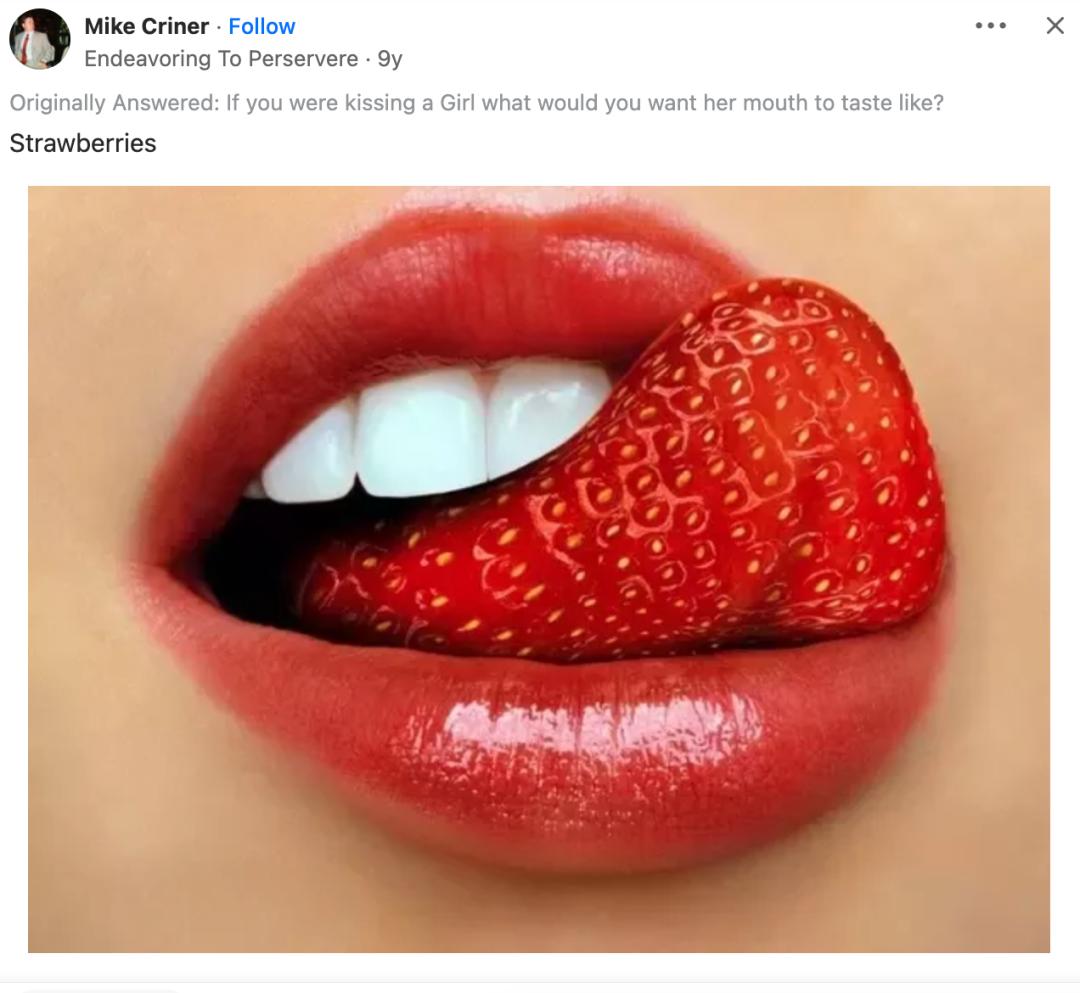 接吻时,对象嘴里的味道说明了