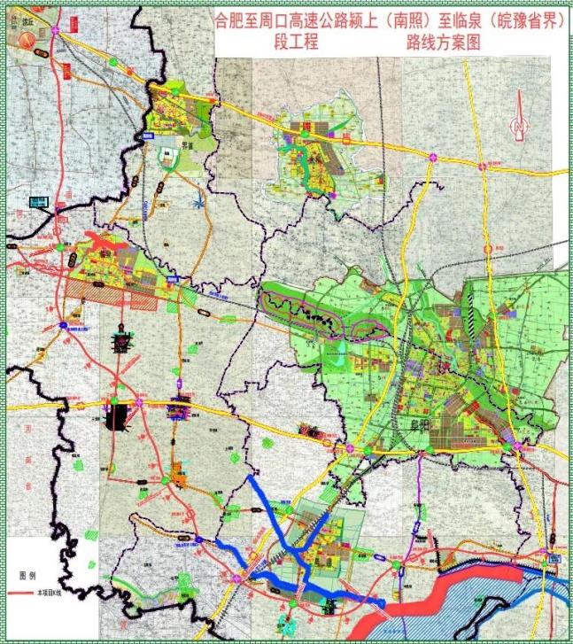 阜阳颍泉区高铁线路图图片