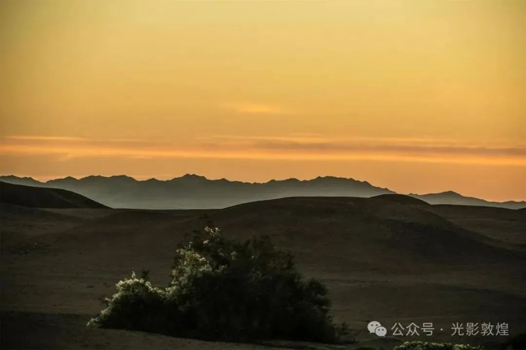 大漠陽關(guān)夕陽美景醉游人