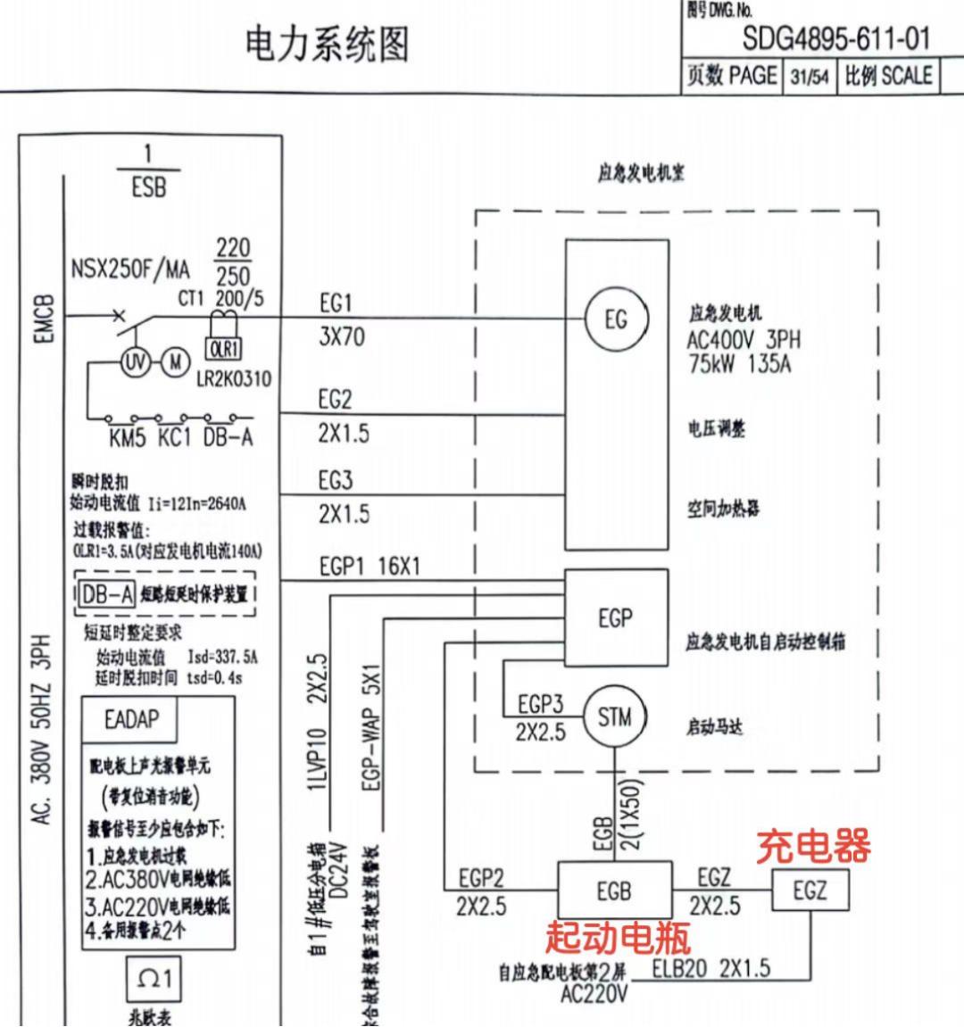 船用轴带发电机接线图图片