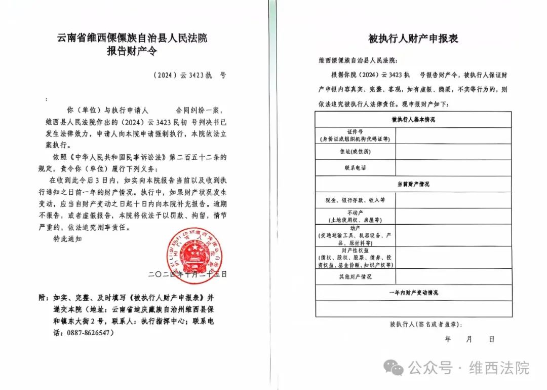 【普法强基】收到报告财产令时该怎么办？