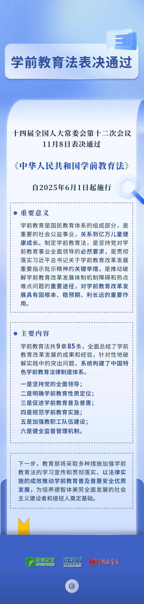 重磅！学前教育法来了，明年“六一”起施行！