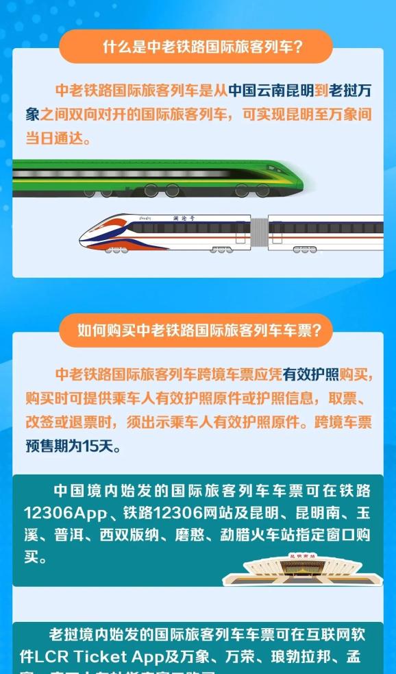 中老铁路国际旅客列车怎么坐？看这里！