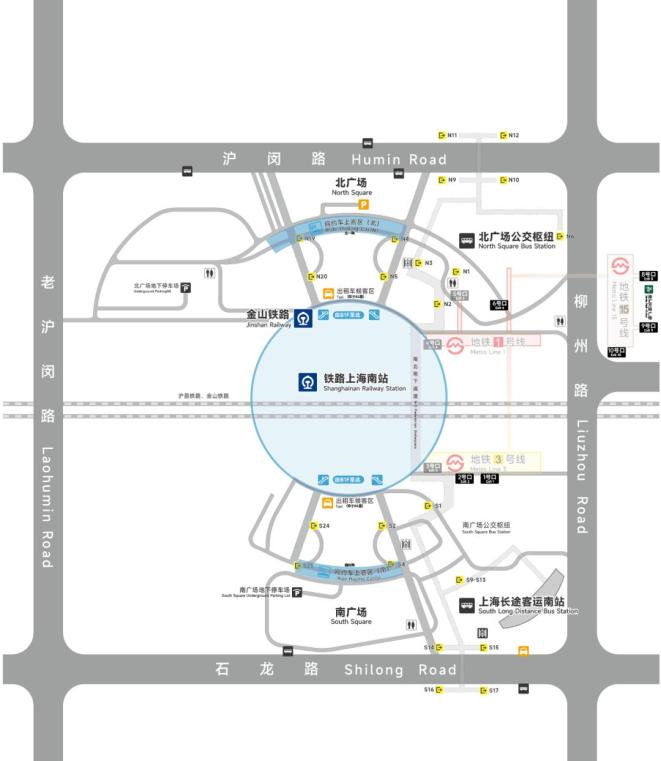 上海南站候车区分布图图片