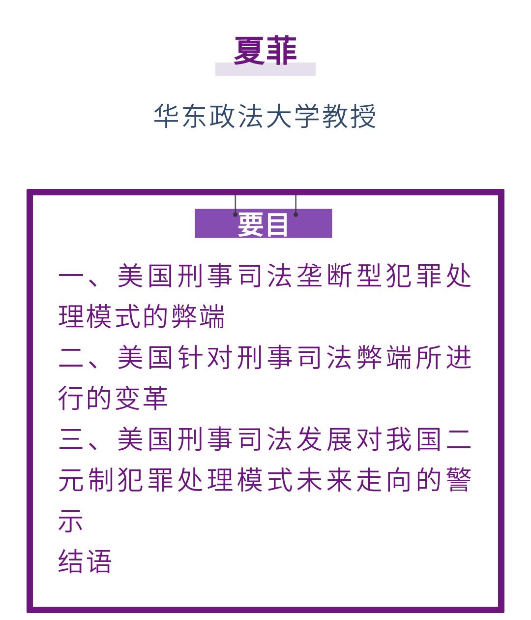 夏菲｜轻罪还是重错？——美国刑事司法垄断型犯罪处理模式之殇及其警示